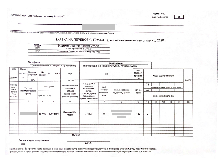 Гу 12. ГУ-12 заявка на перевозку грузов. Форма заявки ГУ 12 на перевозку грузов железнодорожным транспортом. Заявка ГУ 12 пример.